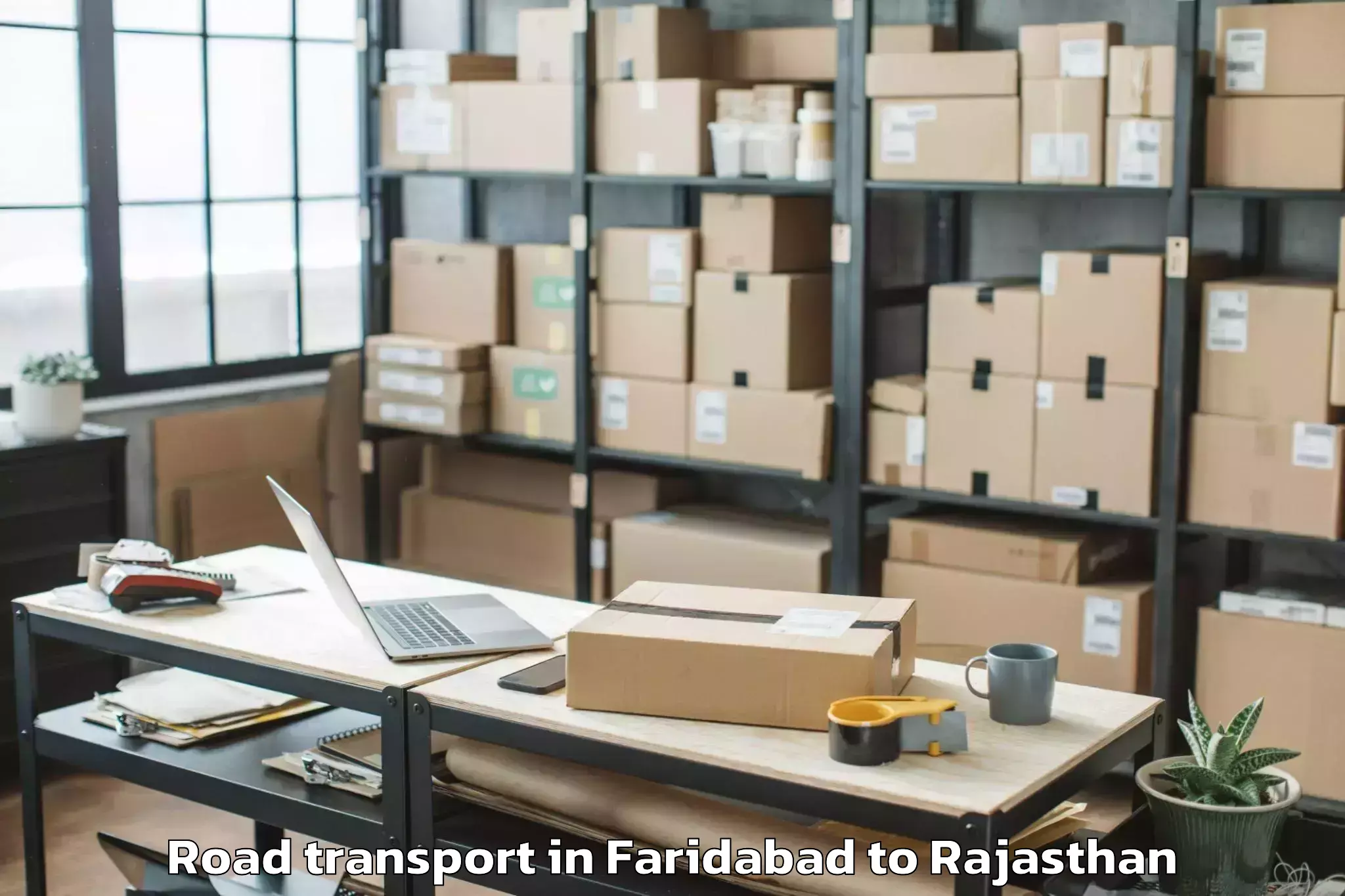 Book Faridabad to Bijaipur Road Transport Online